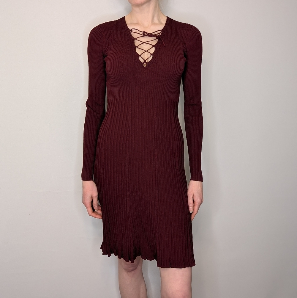 Sandro Lace Up Dress XS